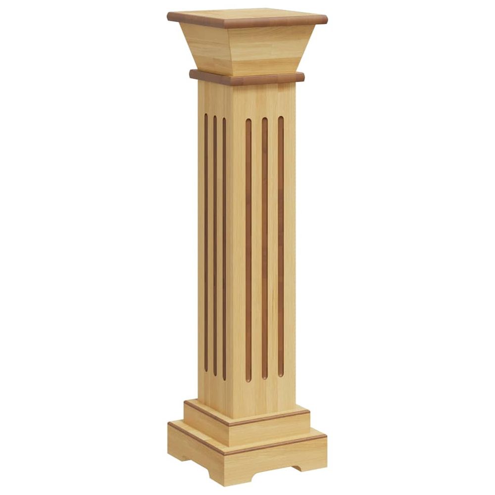 Support pilier carré à plantes bois clair 17x17x66 cm mdf