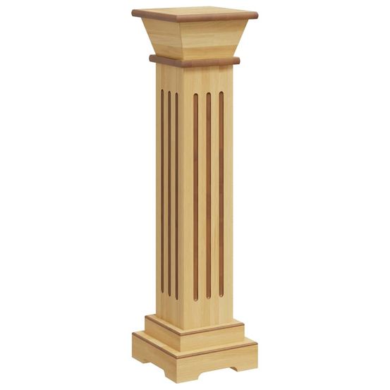 Support pilier carré à plantes bois clair 17x17x66 cm mdf