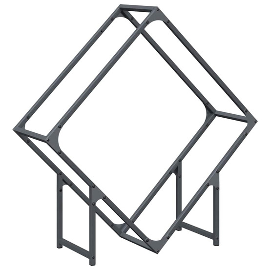 Portant de bois chauffage anthracite 80x25x80 cm