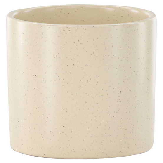 Cache pot en grès sane 11x10 cm beige