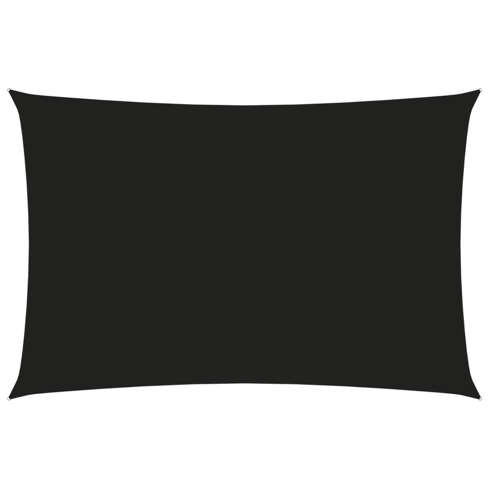 Voile toile d'ombrage parasol tissu oxford rectangulaire 3 x 5 m noir