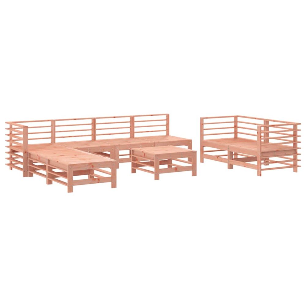 Salon de jardin 9 pcs bois massif douglas