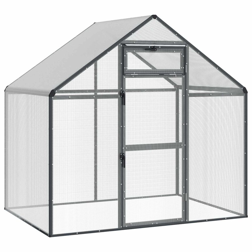 Cage pour oiseaux anthracite 181,5 x 112 x 173,5 cm
