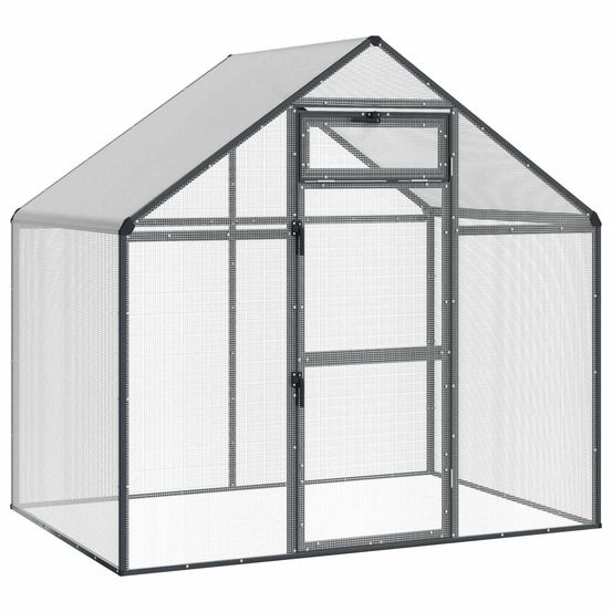 Cage pour oiseaux anthracite 181,5 x 112 x 173,5 cm