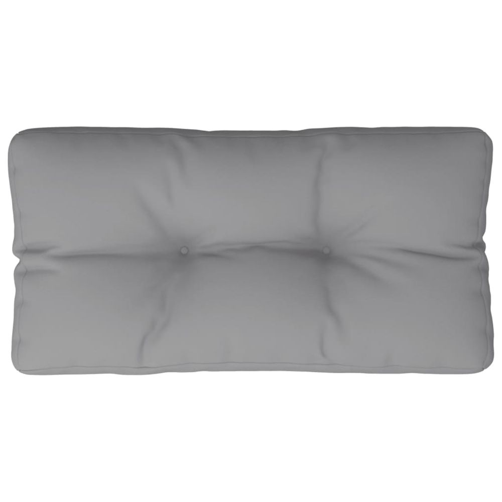 Coussin de palette gris 80x40x12 cm tissu