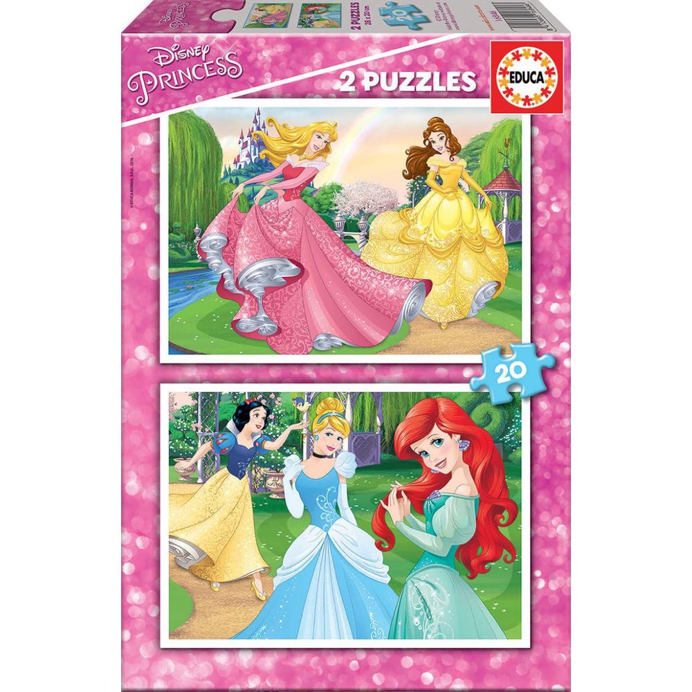 Puzzle 2 x 20 - princesses de disney