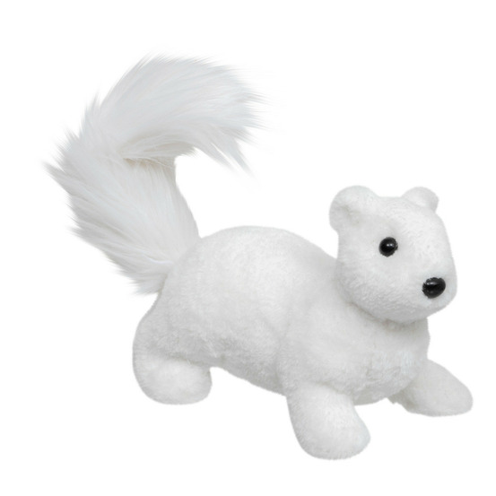 Déco de noël ecureuil blanc l 22 cm