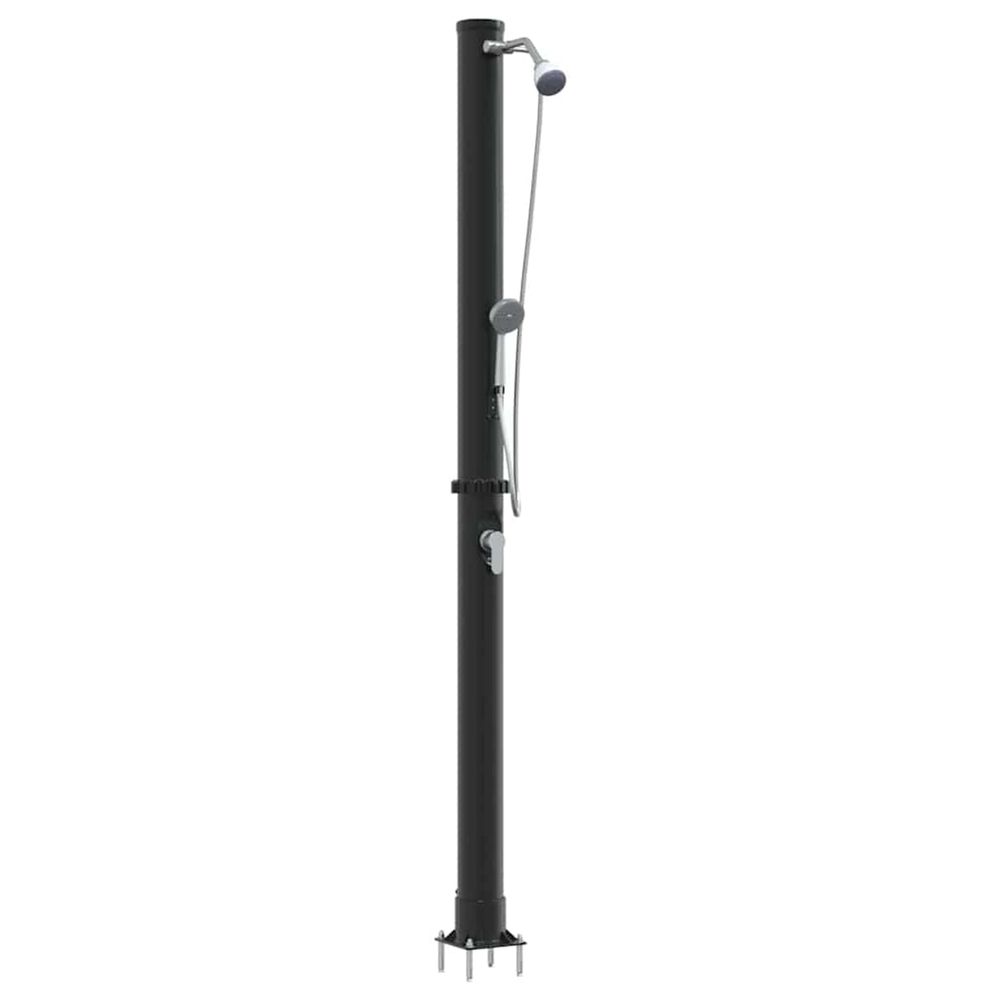 Douche solaire extérieure 20 l pvc et aluminium noir