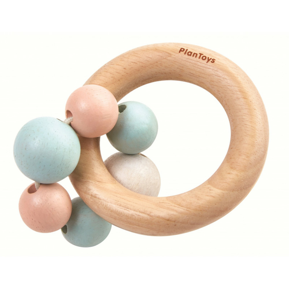 Hochet perles pastel
