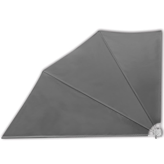 Auvent latéral pliable de balcon gris 160 x 240 cm