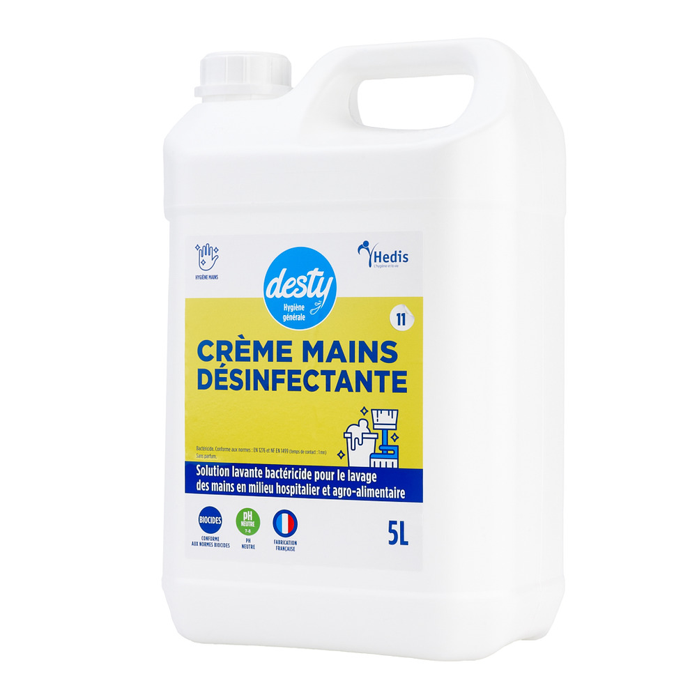 Desty creme mains désinfectant bidon de 5l - elcopharma