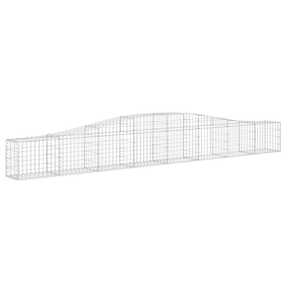 Panier de gabions arqué 400x30x40/60 cm fer galvanisé
