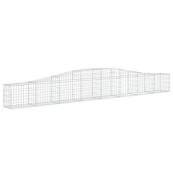 Panier de gabions arqué 400x30x40/60 cm fer galvanisé