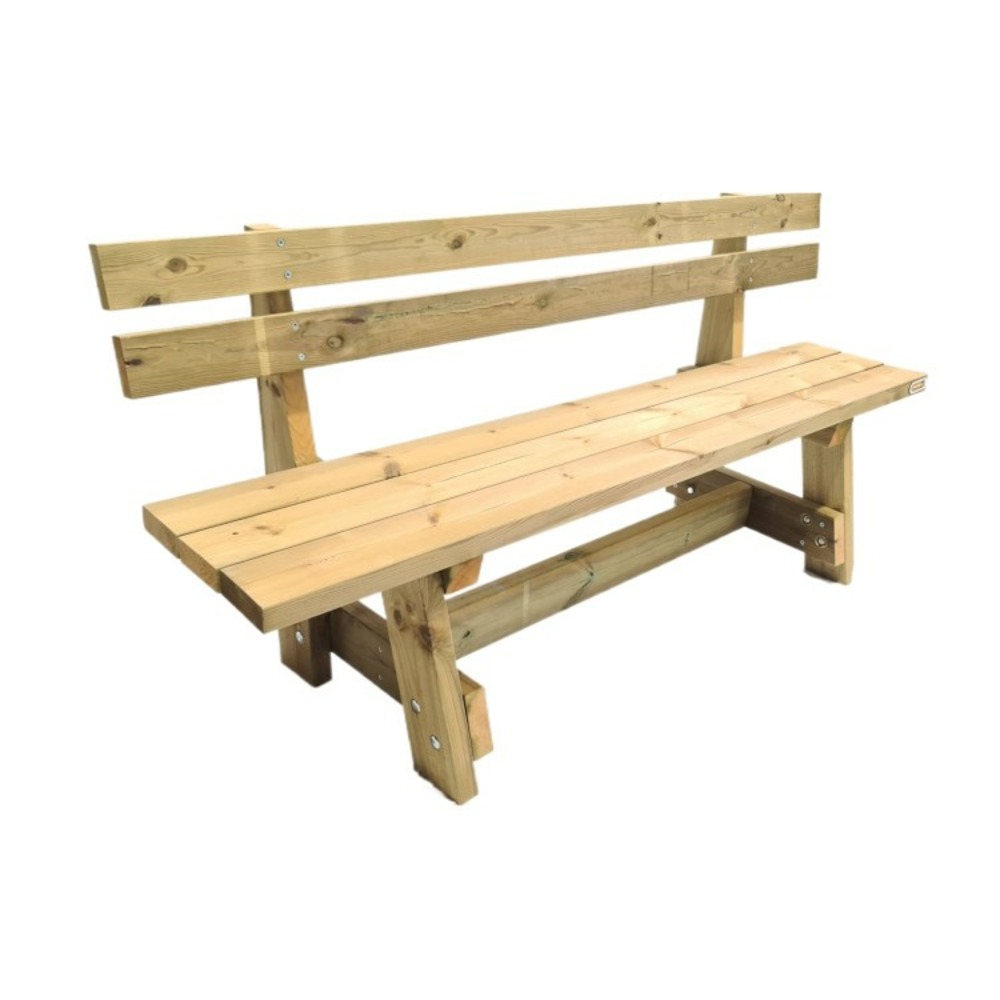 Banc en bois avec dossier masgames vic