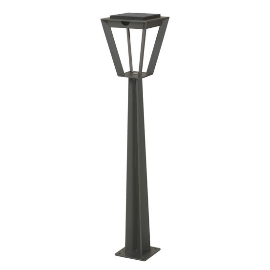 Borne solaire extérieure métro en aluminium gris h.90 cm