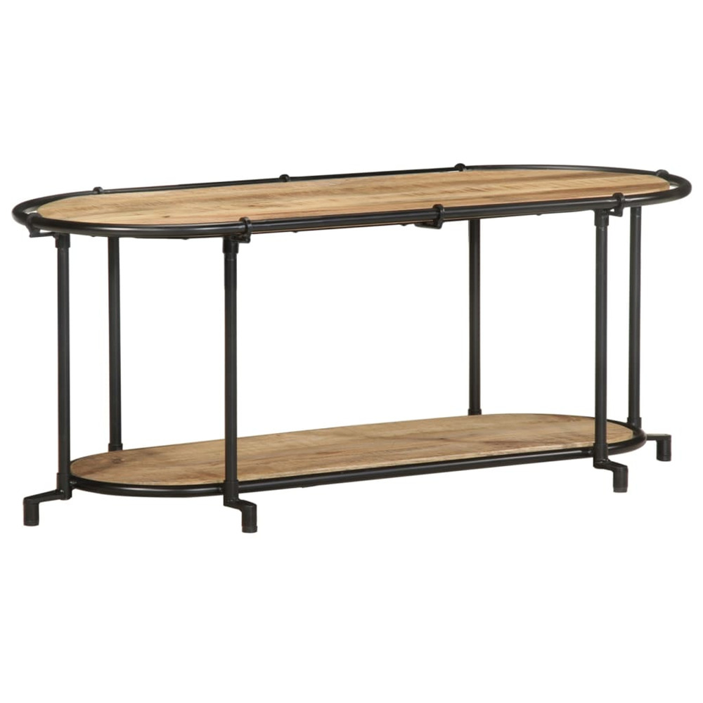 Meuble tv 100x42x40 cm bois massif de manguier brut