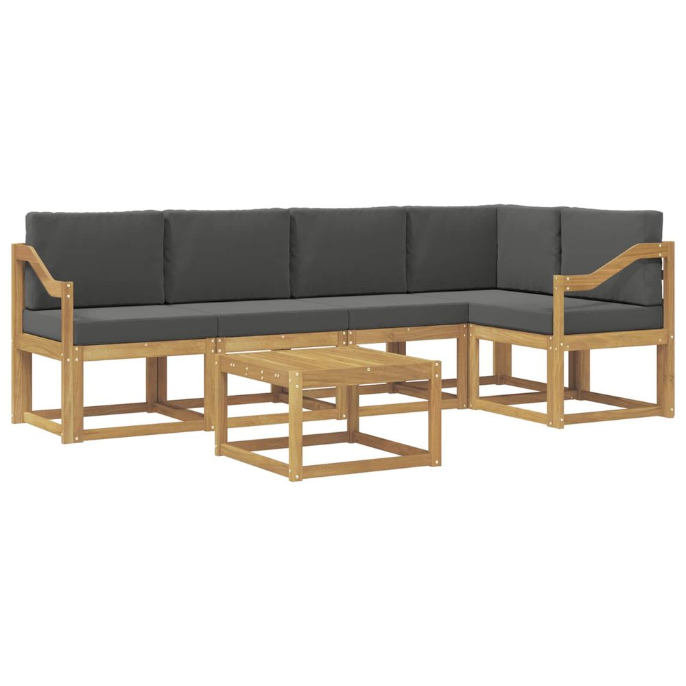 Ensemble de canapés d'extérieur 6 pc blanc et anthracite