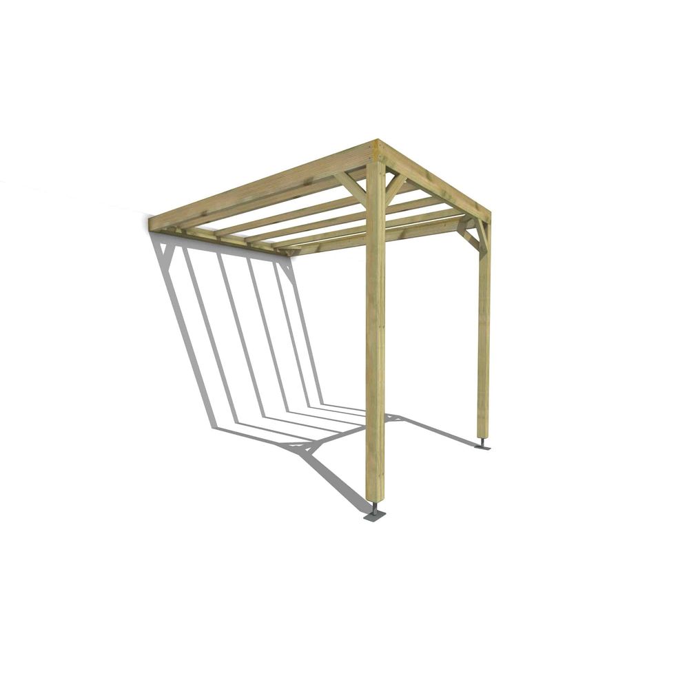Pergola bois • 2m x 3m • adossée • sens profondeur • livraison comprise