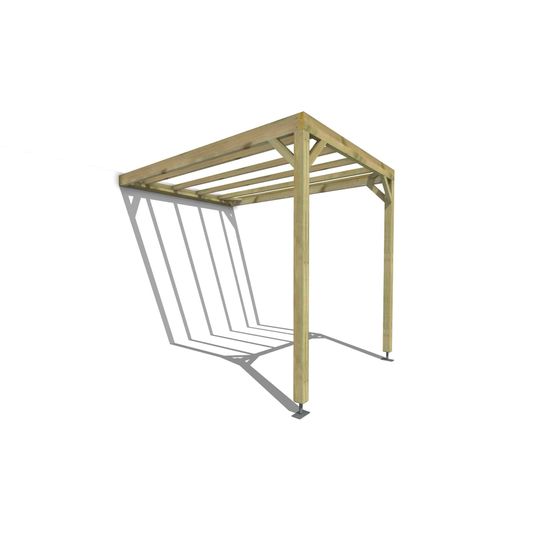 Pergola bois • 2m x 3m • adossée • sens profondeur • livraison comprise