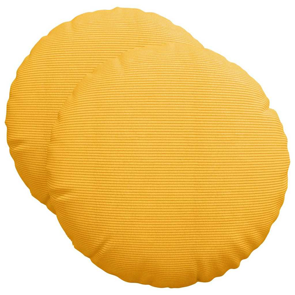 Coussins de siège 2 pcs jaune clair ø 50 cm