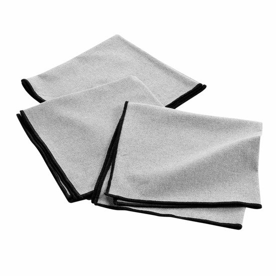 3 serviettes de table coton recycle mistralines