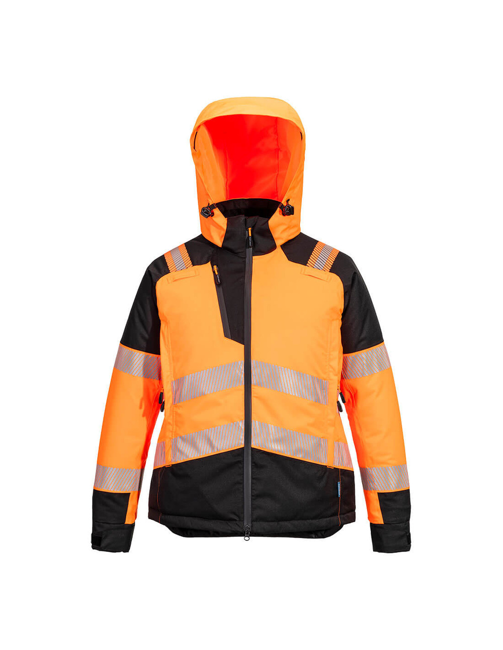 Parka d'hiver hv femmes pw3 - taille l - orange/noir - portwest