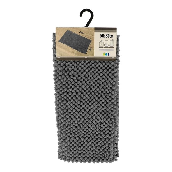 Tapis microfibre boules 50x80 cm - gris