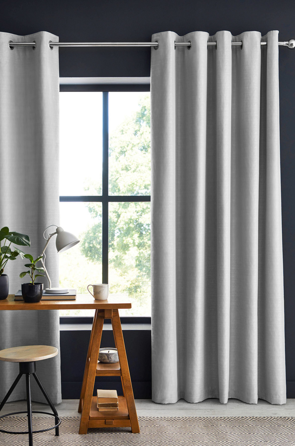 1 rideau occultant 140 x 180 cm obscura gris clair