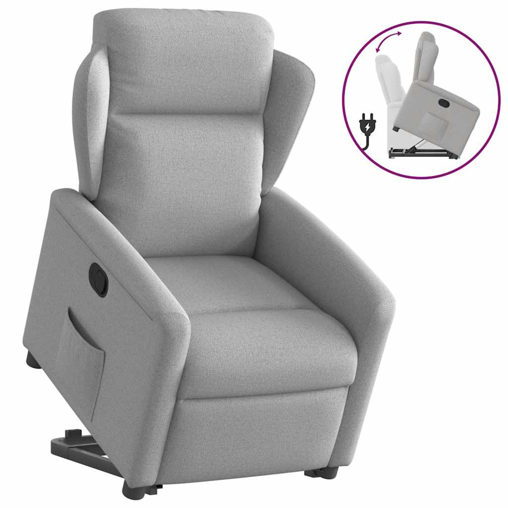 Fauteuil inclinable gris nuage tissu