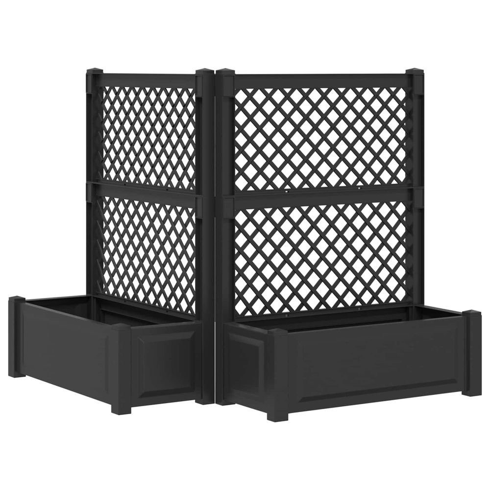 Grand bac avec treille 2 pc pp anthracite