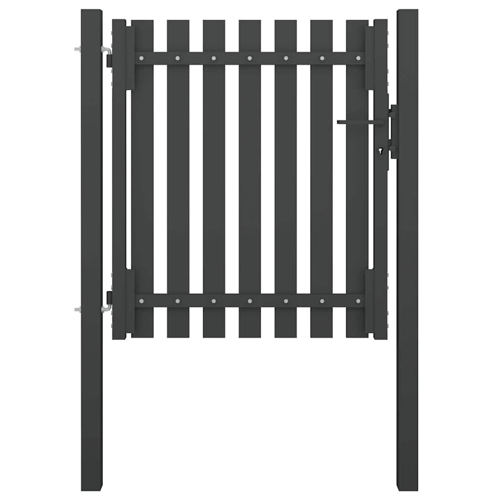 Portail de jardin en acier 100x75 cm anthracite