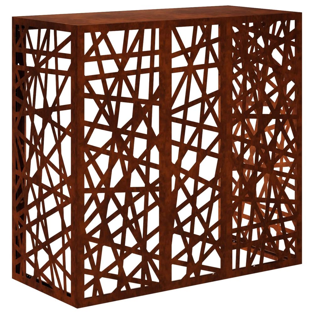 Housse de climatiseur rouillé 110 x 50 x 105 cm acier patiné