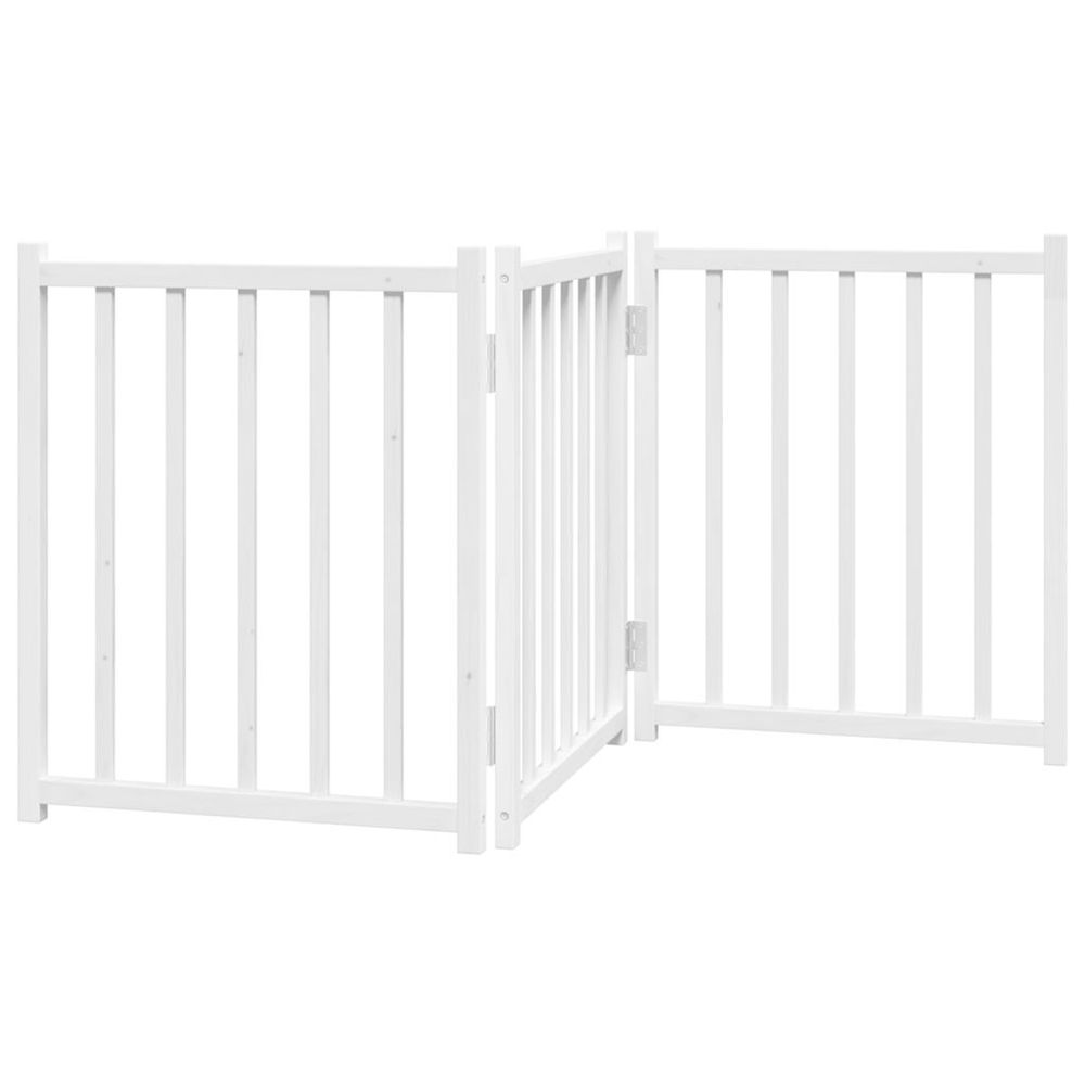 Barrière pour chien pliable 3 panneaux 150 cm bois sapin massif