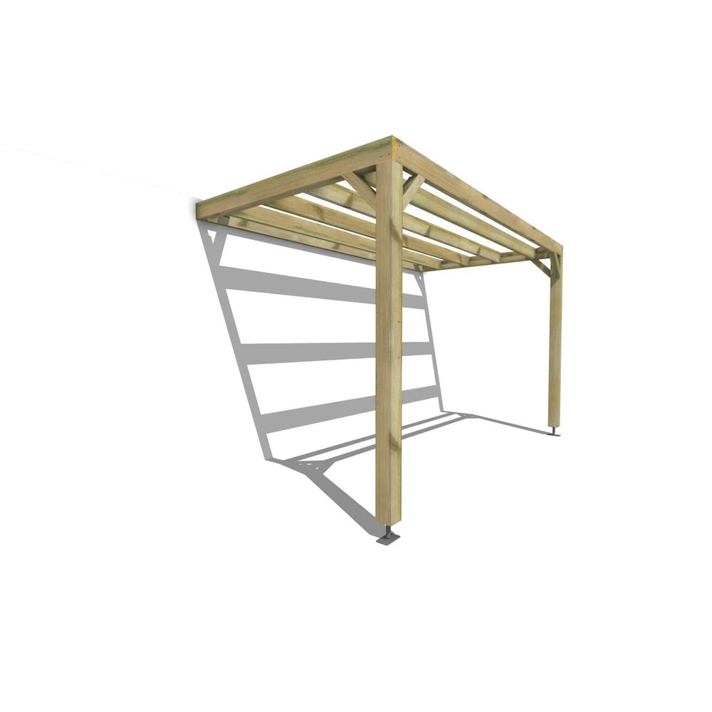 Pergola bois • 4m x 2m • adossée • sens largeur • livraison comprise