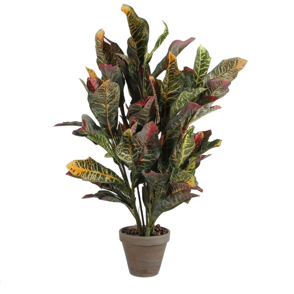 Mica decorations plante artificielle croton - h73 x ø40 cm - vert