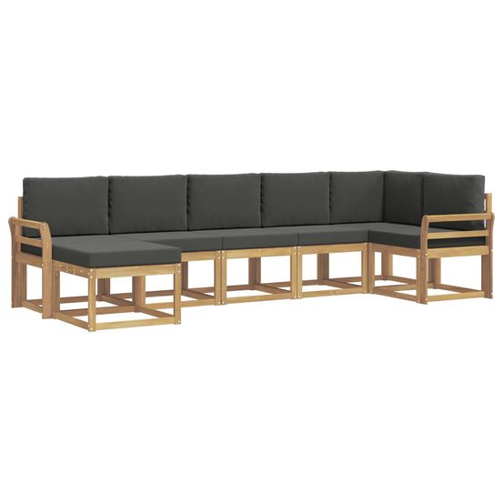 Ensemble de canapés d'extérieur 7 pc blanc et anthracite