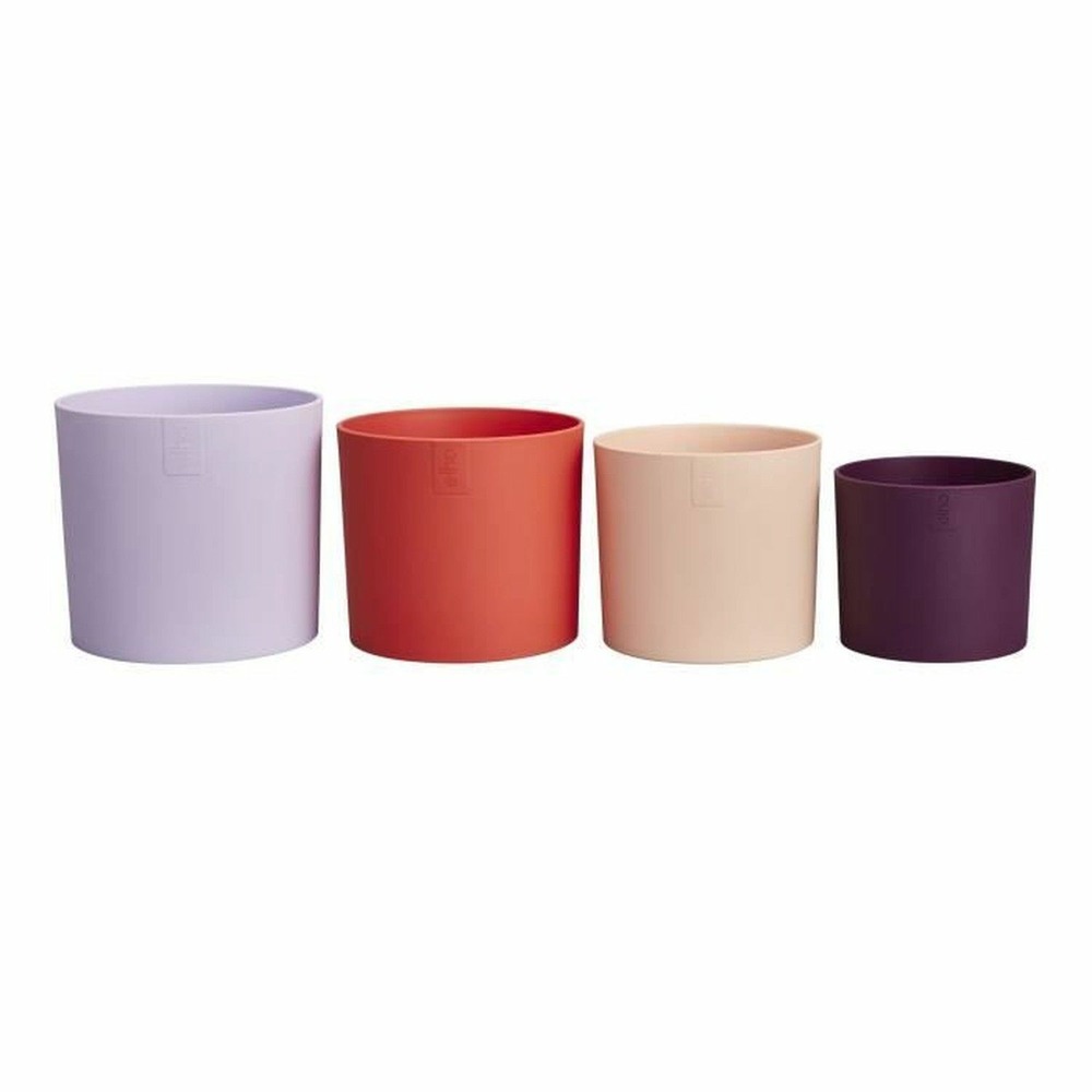 Pots de fleur violet rouge rose violet 15 x 14.8 x hauteur 14 cm - intérieur 100% recyclé