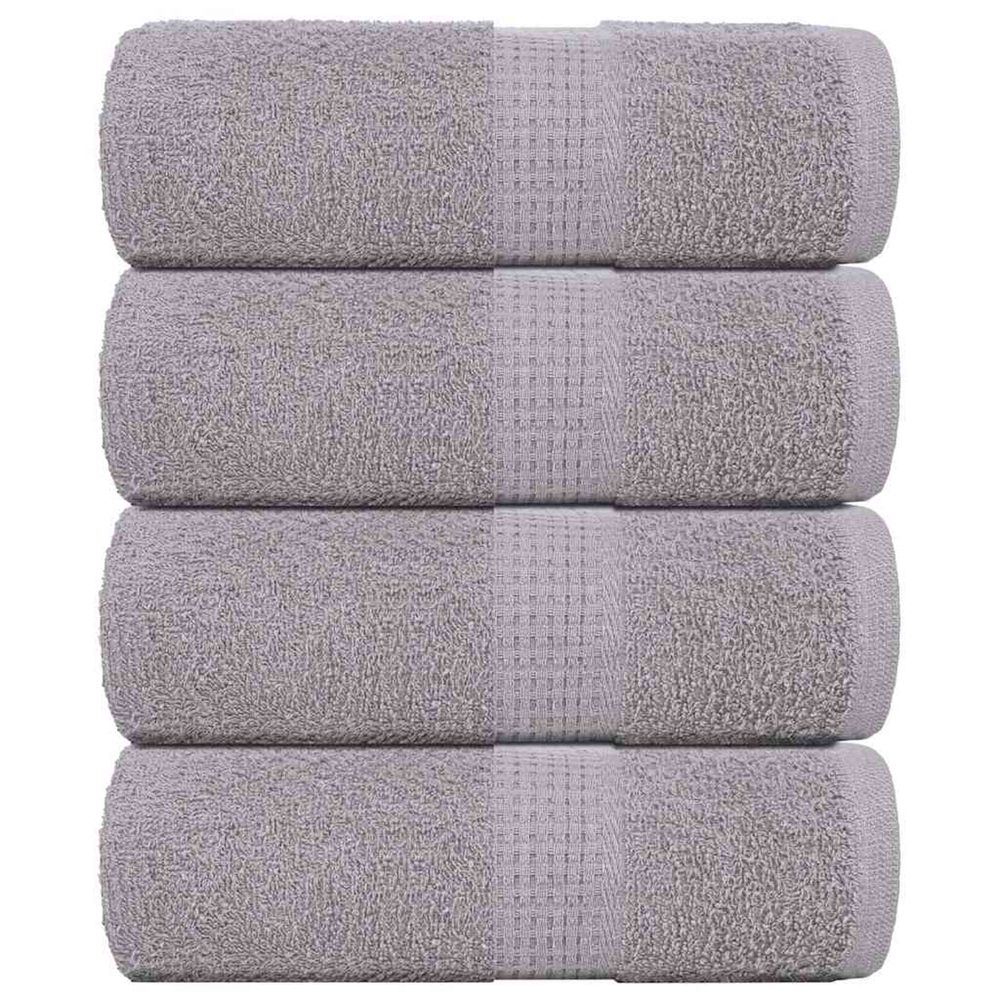 Serviettes de toilette frogn 4 pièces gris 30x30 cm 360 g/m²