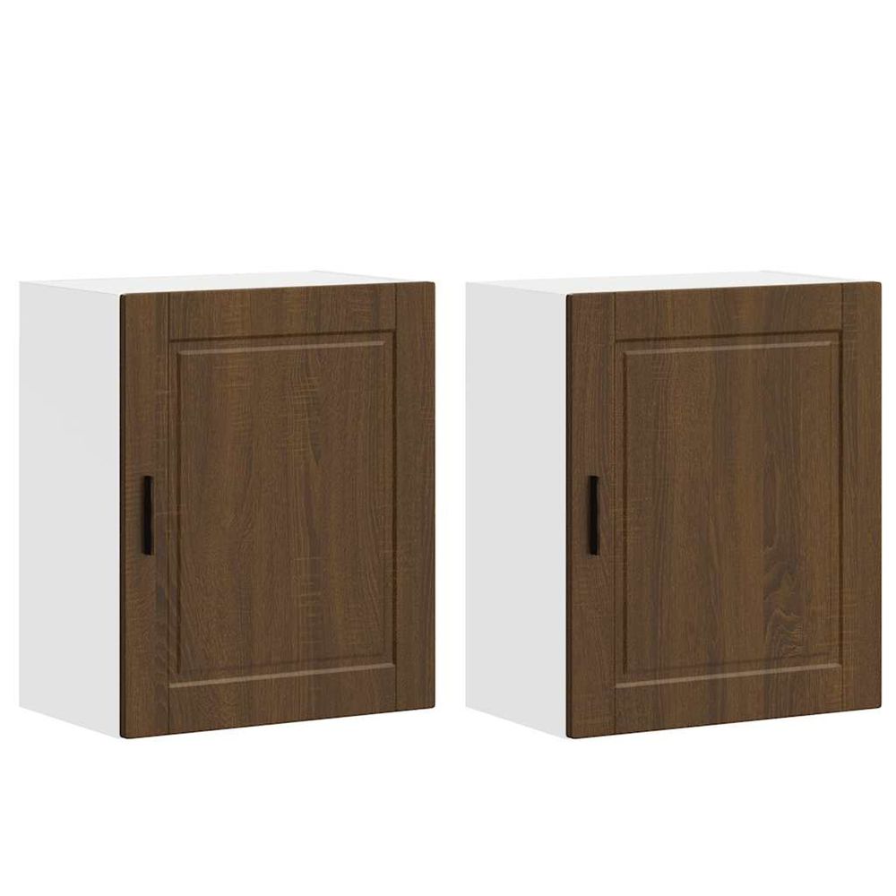 Armoires murales de cuisine 2 pcs porto chêne marron