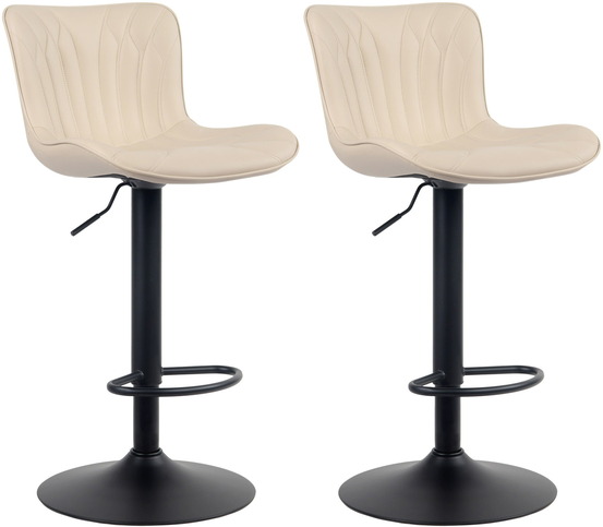 Lot de 2 tabourets de bar linus simili cuir