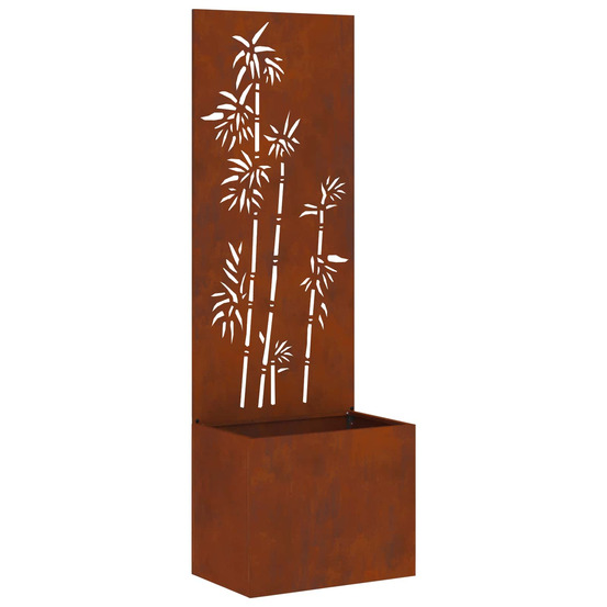 Écran de confidentialité de jardin floral rouillé 50 x 140 cm