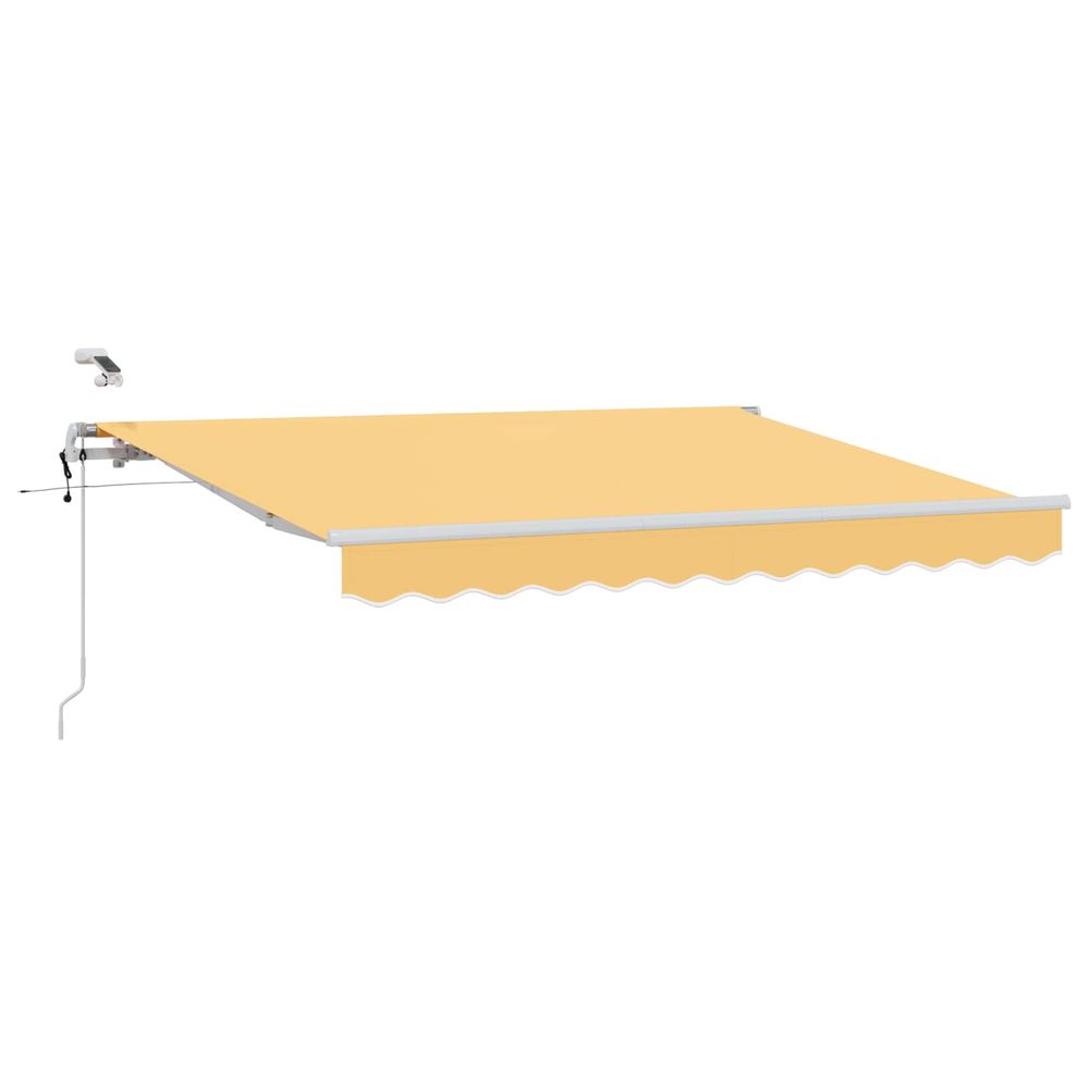 Auvent rétractable sable 450 × 300 cm polyester