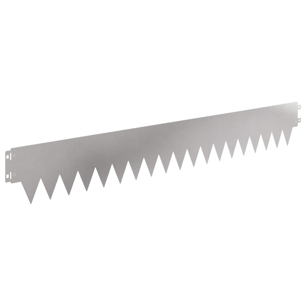 Bordure de pelouse 20 pc 103 x 15 cm acier argenté