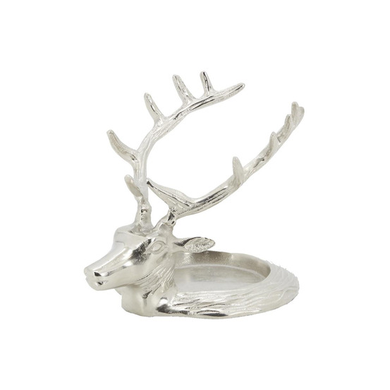 Support bouteille et bougie cerf en aluminium