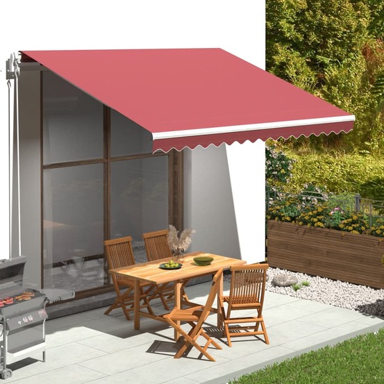 Tissu de remplacement pour auvent bordeaux rouge 4x3,5 m