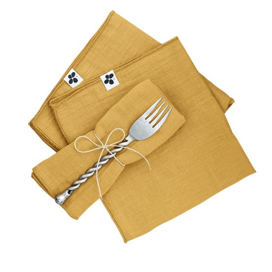 3 serviettes de table gaia