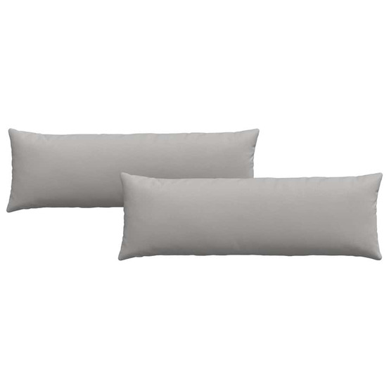 Coussins de canapé 2 pcs gris 120 x 40 cm tissu