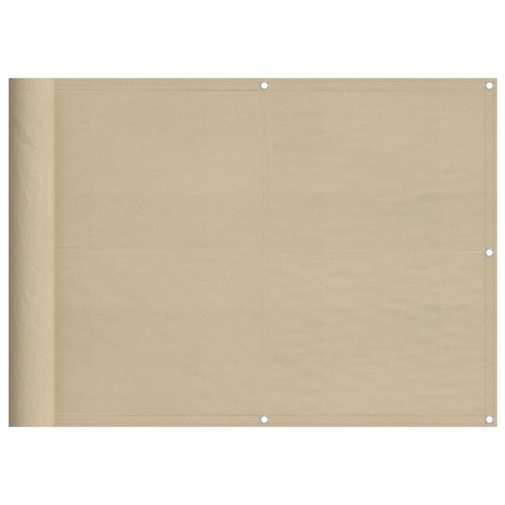 Écran de balcon beige 75x700 cm 100% polyester oxford