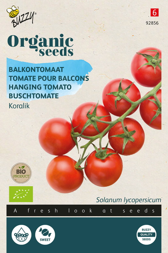Buzzy organic tomate pour balcons koralik(bio) - ca. 10 graines (livraison gratuite)