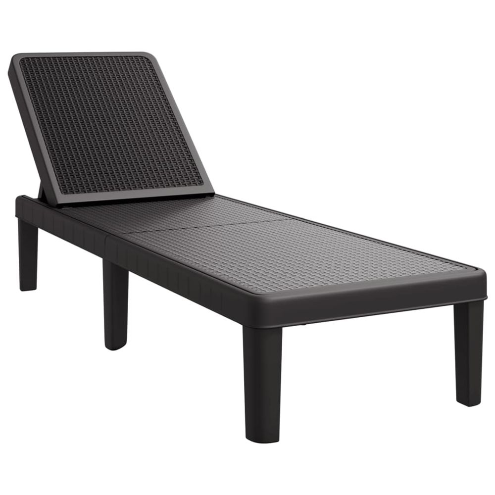 Chaise longue réglable en hauteur à 4 positions polypropylène bain de soleil